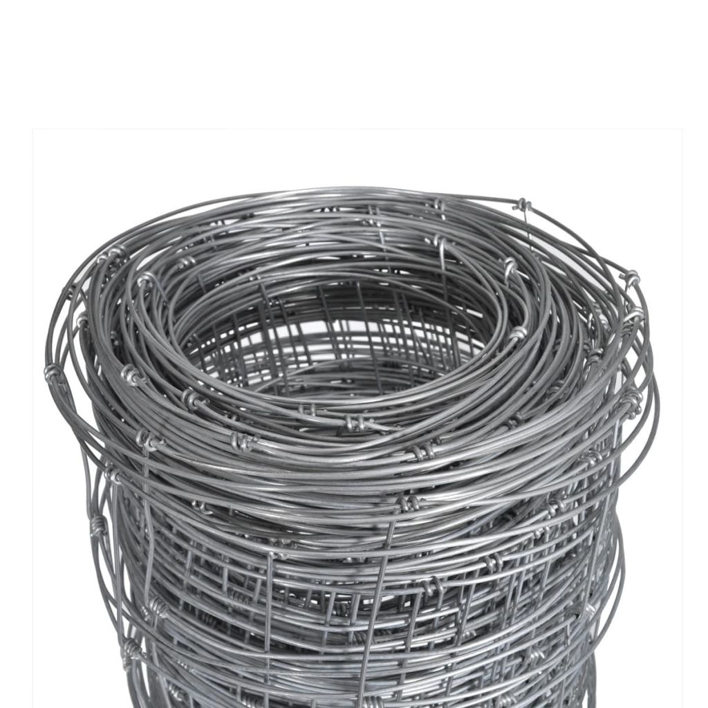 VidaXL Hek 50 m 150 cm gegalvaniseerd staal