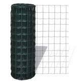 VidaXL Euro hek 25x1,2 m staal groen