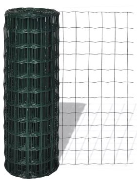 VidaXL Euro hek 25x1,2 m staal groen