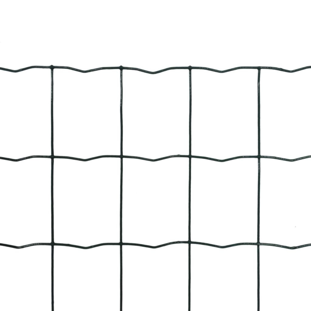 VidaXL Euro hek 25x1,2 m staal groen
