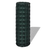 VidaXL Euro hek 25x1,2 m staal groen