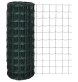 VidaXL Euro hek 25x1,0 m staal groen