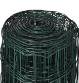 VidaXL Euro hek 25x1,0 m staal groen