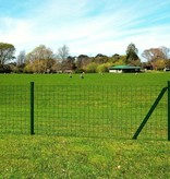 VidaXL Euro hek 25x1,0 m staal groen