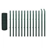 VidaXL Euro hek 25x1,0 m staal groen