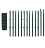 VidaXL Euro hek 25x1,0 m staal groen