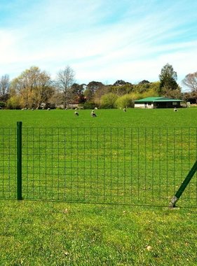 VidaXL Euro hek 10x0,8 m staal groen
