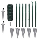 VidaXL Euro hek 10x0,8 m staal groen