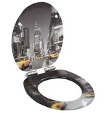 VidaXL Toiletbril met soft-close deksel New York MDF
