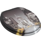 VidaXL Toiletbril met soft-close deksel New York MDF