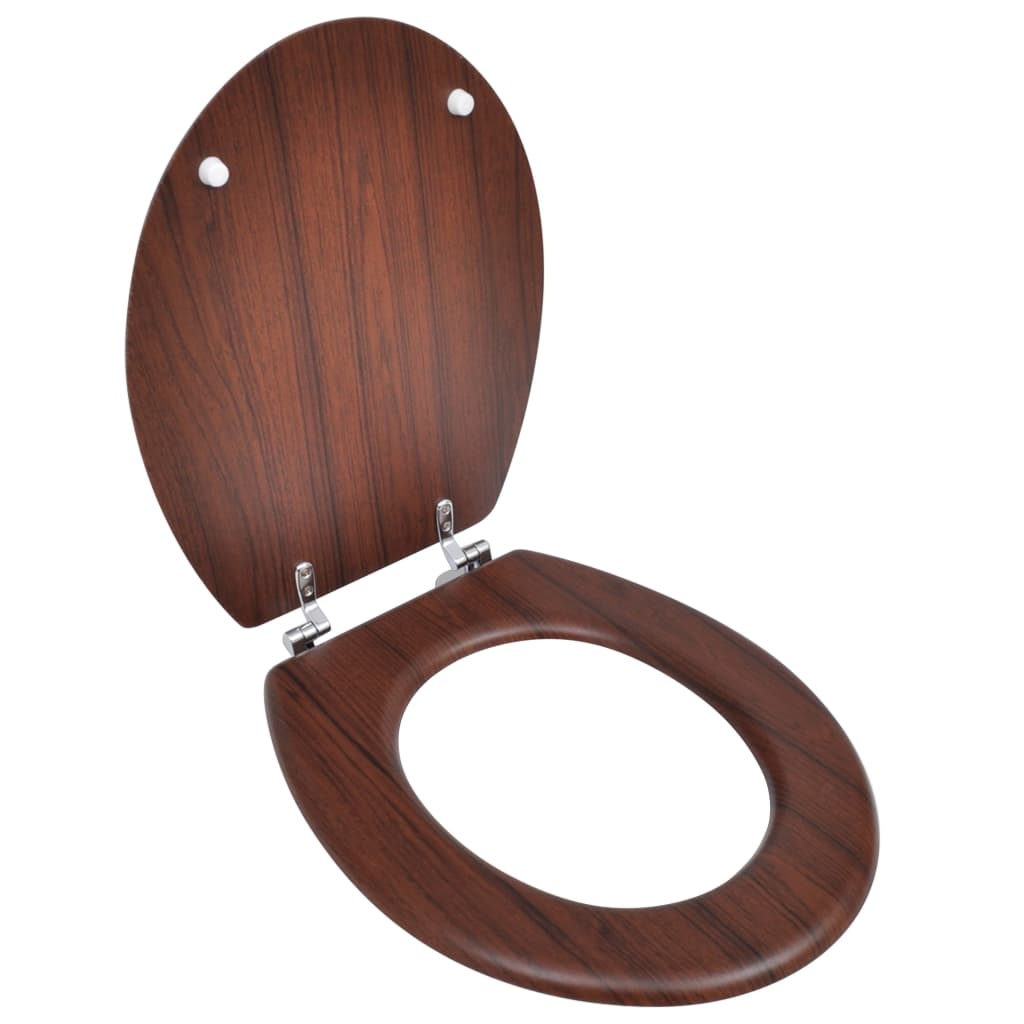 VidaXL Toiletbril simpel ontwerp MDF bruin