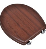 VidaXL Toiletbril simpel ontwerp MDF bruin