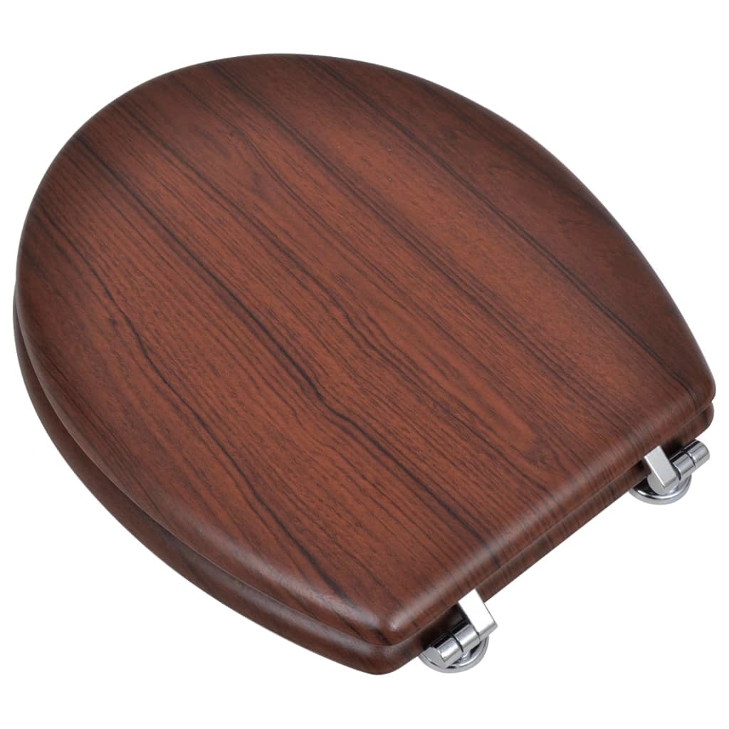 VidaXL Toiletbril simpel ontwerp MDF bruin