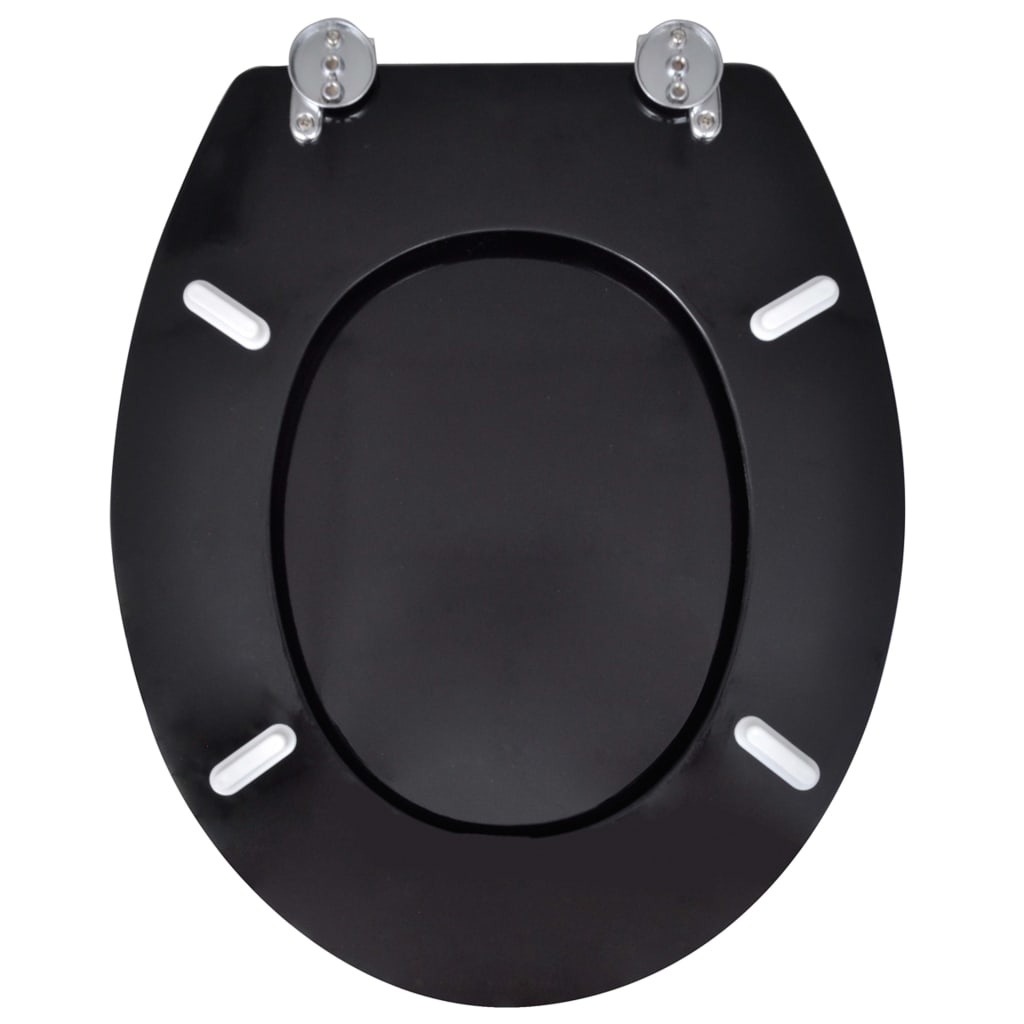 VidaXL Toiletbril simpel ontwerp MDF zwart
