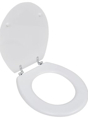 VidaXL Toiletbril simpel ontwerp MDF wit