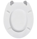 VidaXL Toiletbril simpel ontwerp MDF wit