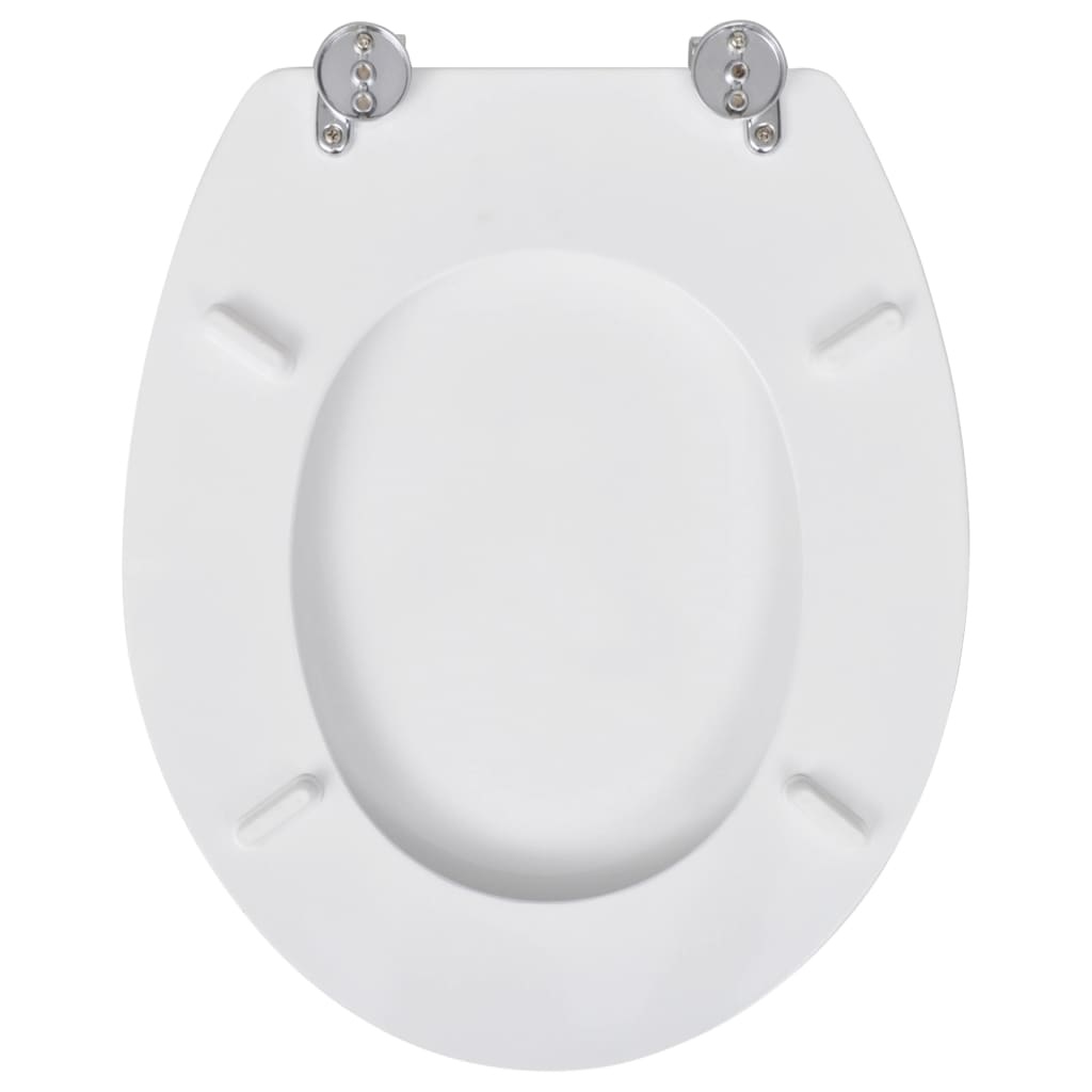 VidaXL Toiletbril simpel ontwerp MDF wit