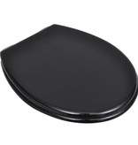 VidaXL Toiletbril soft-close simpel ontwerp MDF zwart