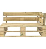 VidaXL Tweezitsbank pallet met kussens groen geïmpregneerd grenenhout