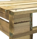 VidaXL Tweezitsbank pallet met kussens groen geïmpregneerd grenenhout