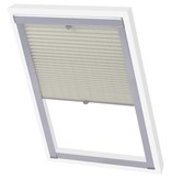 VidaXL Rolgordijn geplooid crème SK08