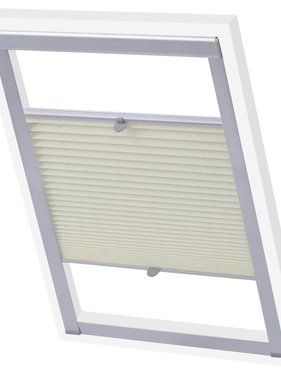 VidaXL Rolgordijn geplooid crème PK06