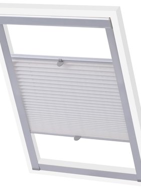 VidaXL Rolgordijn geplooid wit CK04