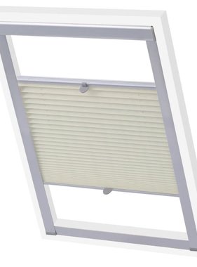 VidaXL Rolgordijn geplooid crème 104