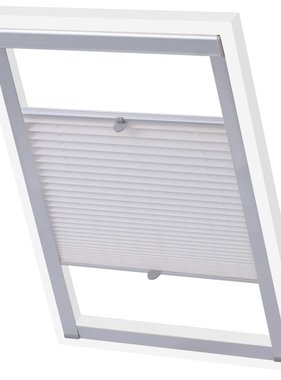 VidaXL Rolgordijn geplooid wit C02
