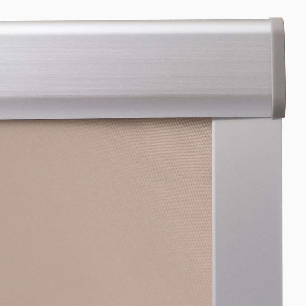 VidaXL Rolgordijn verduisterend beige F06
