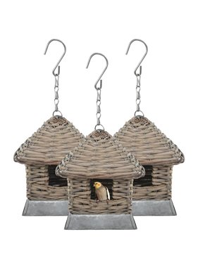 VidaXL Vogelhuizen riet 3 st