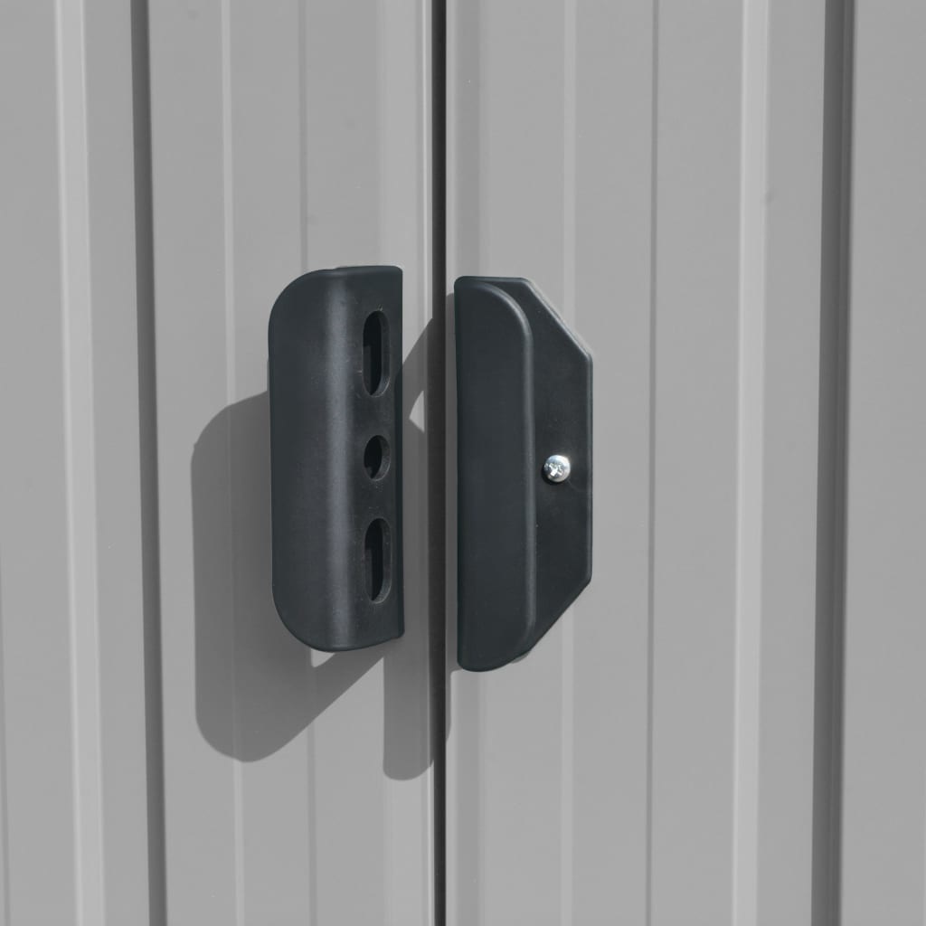 VidaXL Tuinschuur 257x497x178 cm metaal grijs