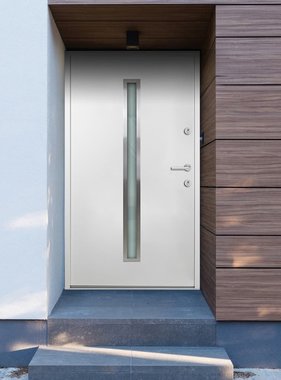 VidaXL Voordeur 90x200 cm aluminium wit
