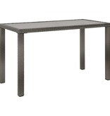VidaXL 6-delige Tuinset met kussens poly rattan grijs