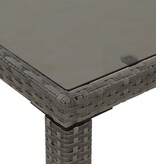 VidaXL 6-delige Tuinset met kussens poly rattan grijs