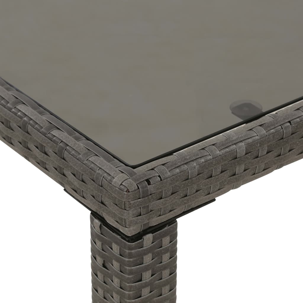 VidaXL 6-delige Tuinset met kussens poly rattan grijs