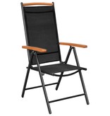 VidaXL 9-delige Tuinset aluminium zwart