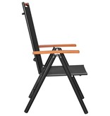 VidaXL 9-delige Tuinset aluminium zwart