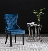 VidaXL Eetkamerstoelen 4 st fluweel blauw