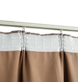 VidaXL Gordijnen verduisterend met haken 2 st 140x175 cm taupe