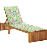 VidaXL Ligbed met kussen massief acaciahout