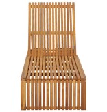 VidaXL Ligbed met kussen massief acaciahout