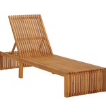 VidaXL Ligbed met kussen massief acaciahout