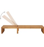 VidaXL Ligbed met kussen massief acaciahout