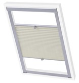 VidaXL Rolgordijn geplooid crème M04/304