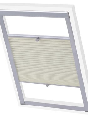 VidaXL Rolgordijn geplooid crème M04/304