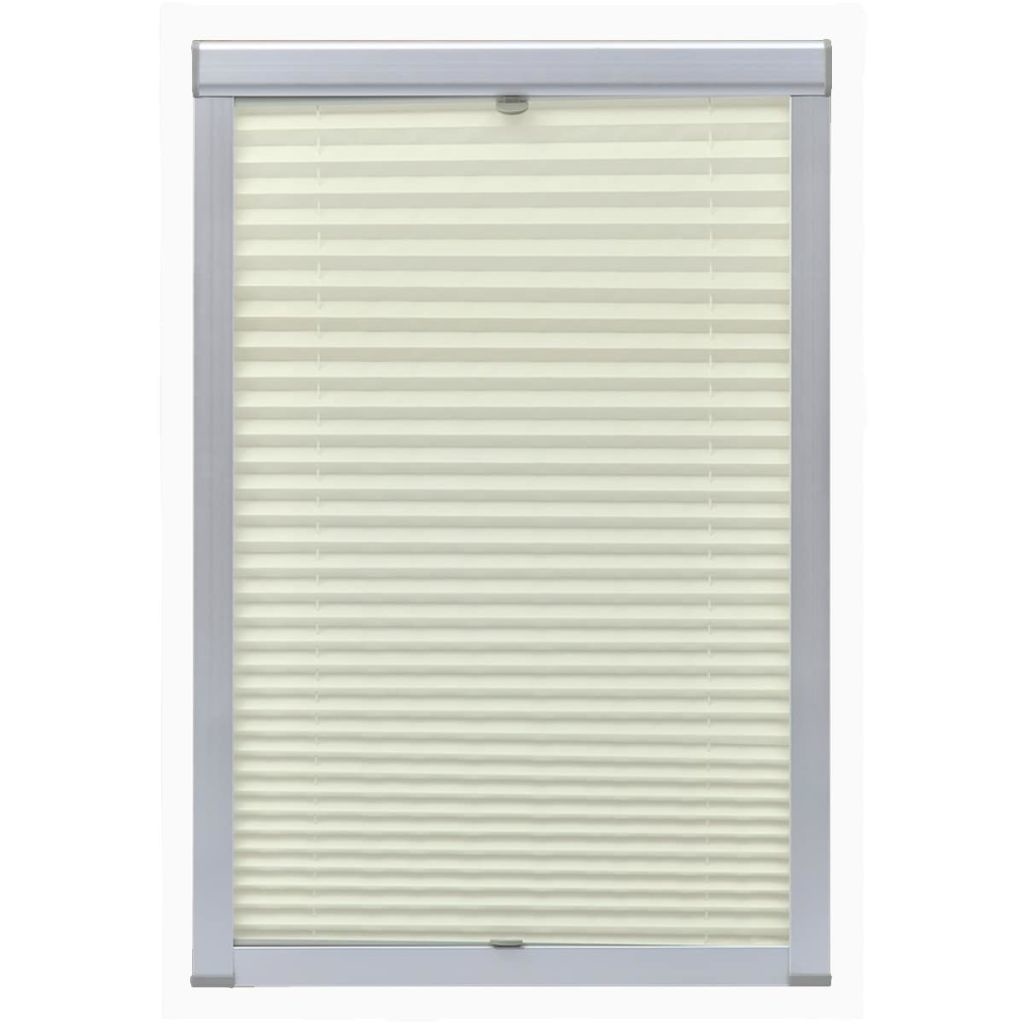 VidaXL Rolgordijn geplooid crème M04/304