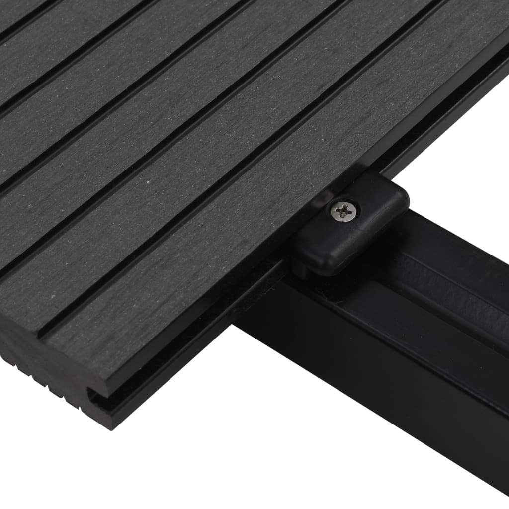 VidaXL Terrasplanken met accessoires 25 m² 4 m massief HKC zwart