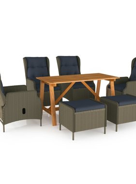 VidaXL 7-delige Tuinset bruin