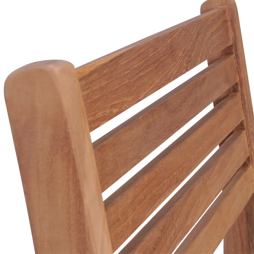 VidaXL Tuinstoelen stapelbaar 8 st met kussens massief teakhout